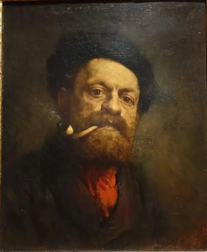 Homme avec une pipe - Gustave Courbet