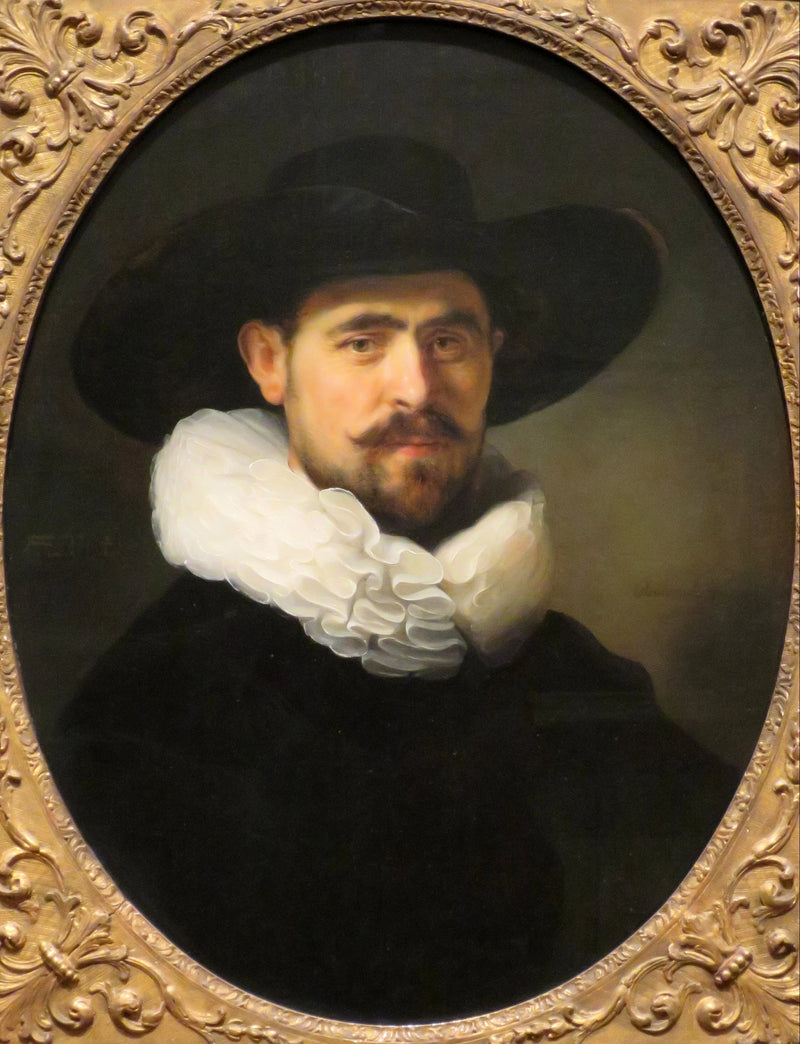 Portrait d’un homme barbu au grand chapeau – Rembrandt, 1633