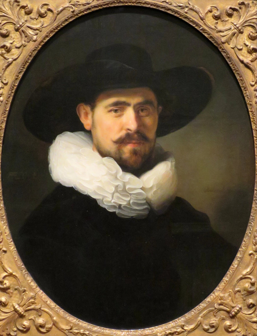 Portrait d’un homme barbu au grand chapeau – Rembrandt, 1633