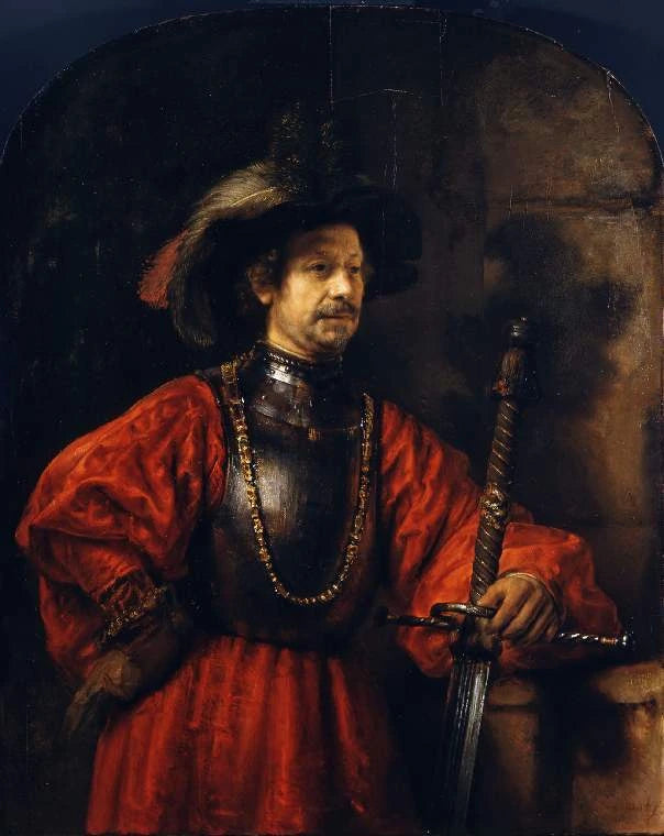 Portrait d’un homme en costume militaire – atelier de Rembrandt, 1650