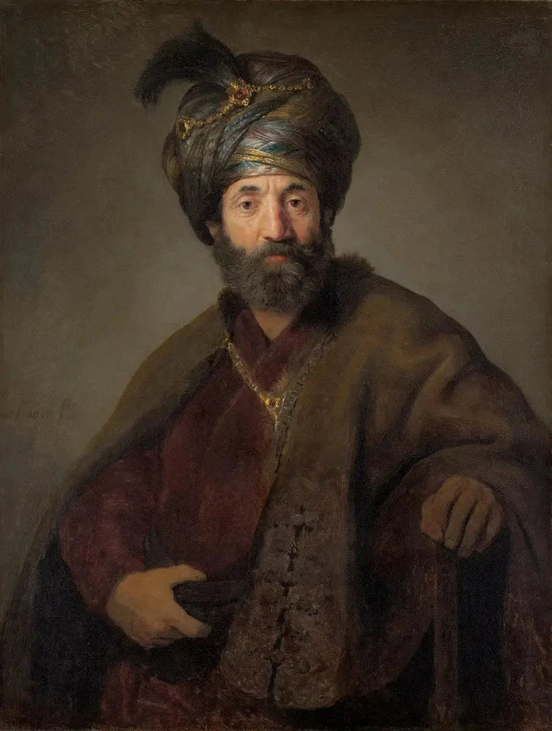 Homme en costume oriental – Rembrandt et atelier, vers 1635