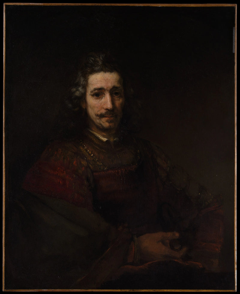 Homme à la loupe – Rembrandt, début des années 1660