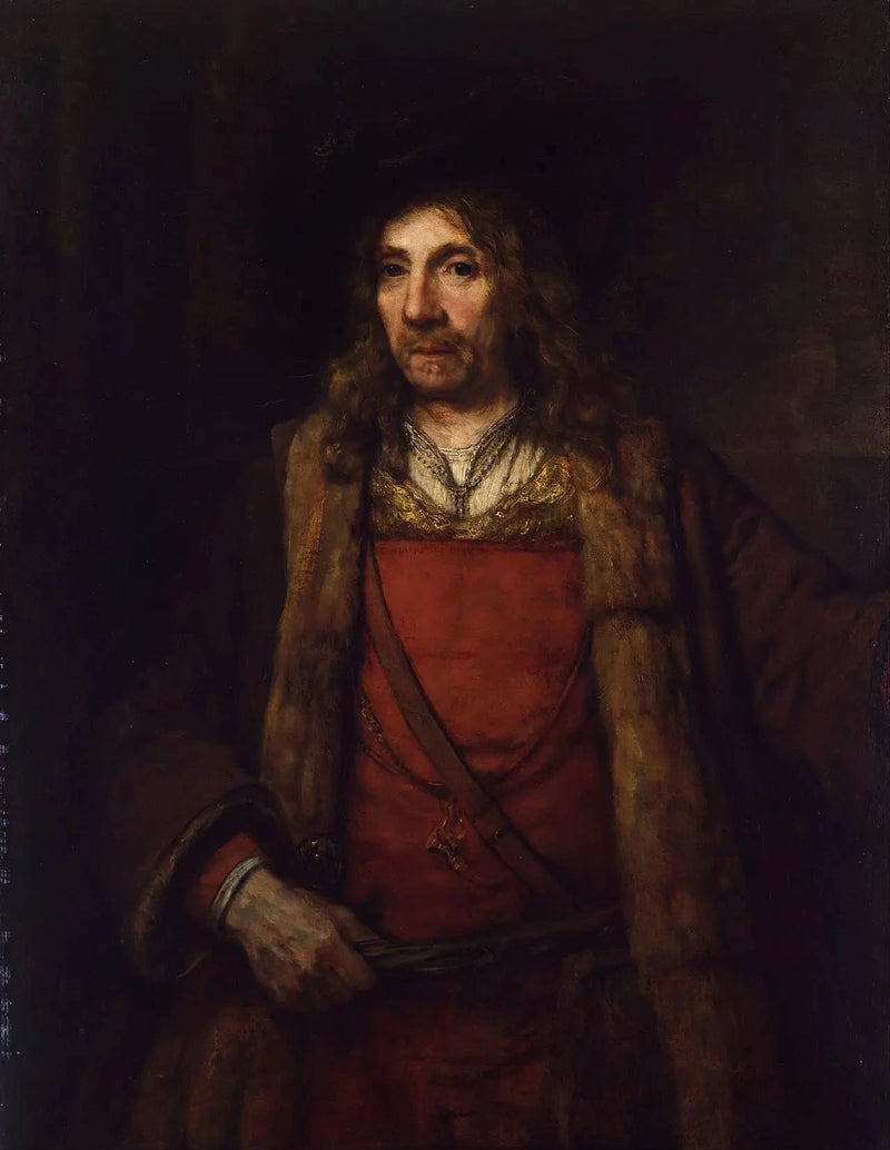 Homme au manteau doublé de fourrure – Rembrandt, vers 1655–1660