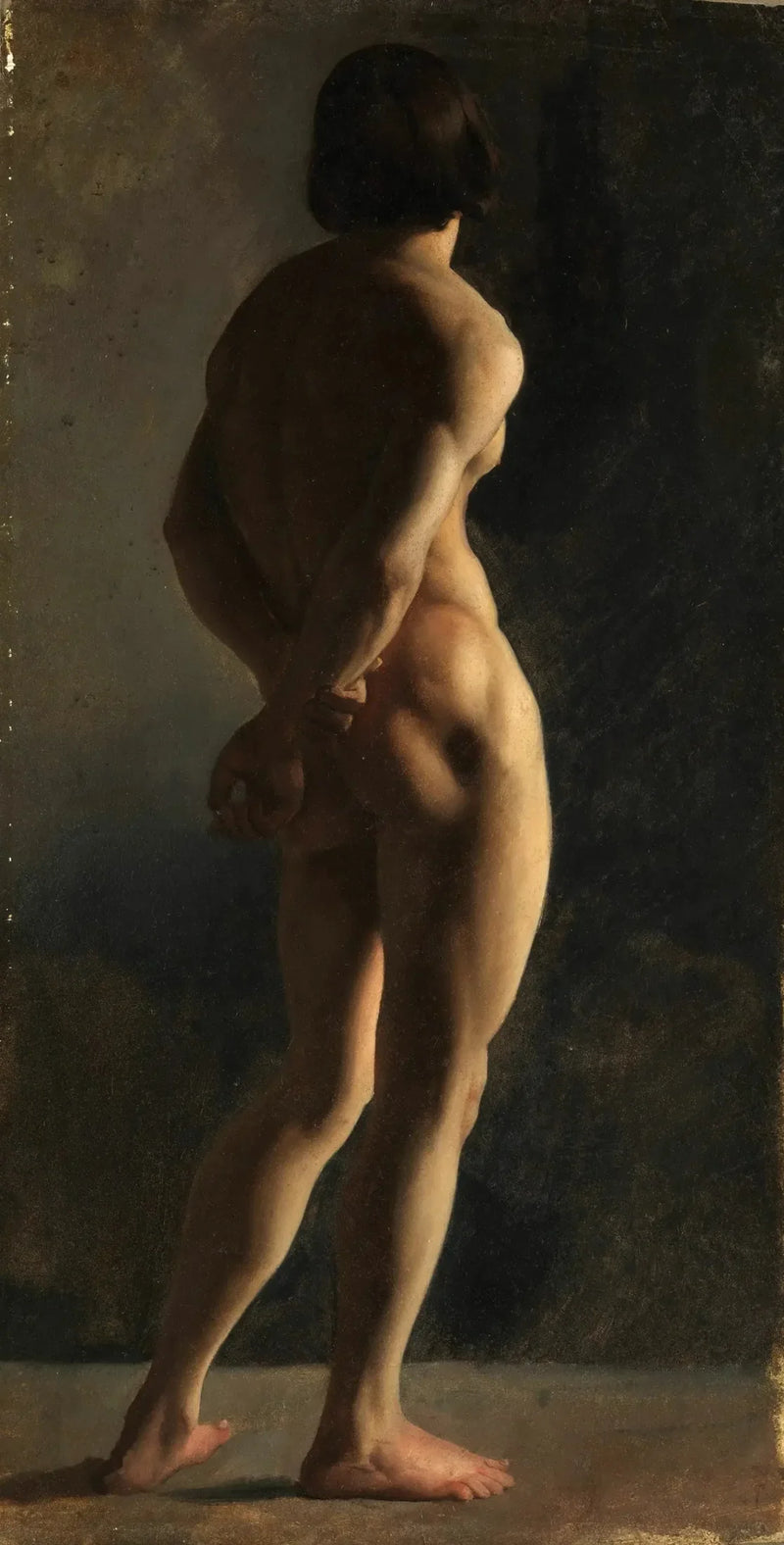 Homme nu, vu de dos - Hippolyte Flandrin