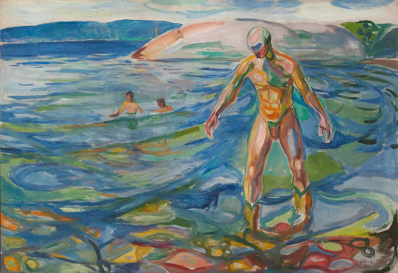 Homme se baignant - Edvard Munch