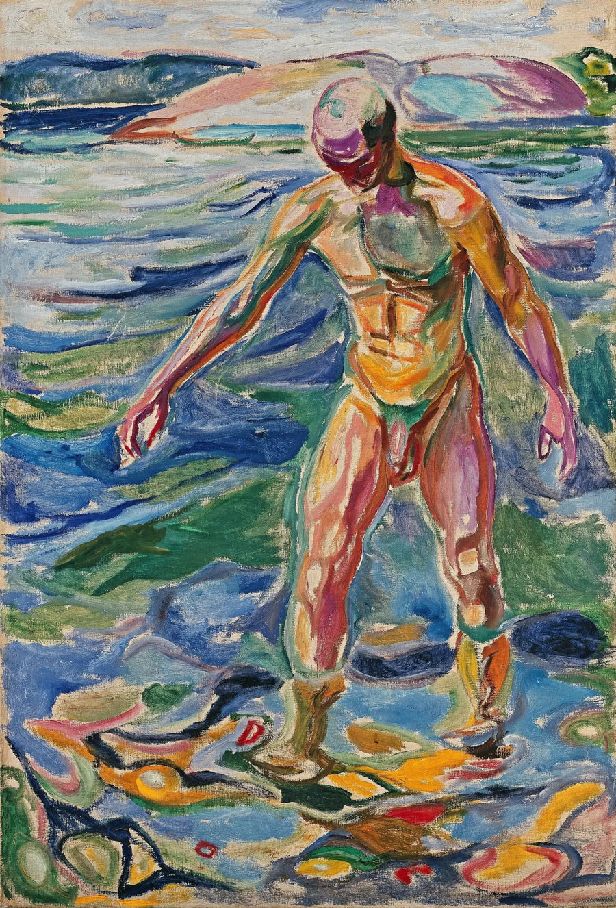 Homme se baignant - Edvard Munch