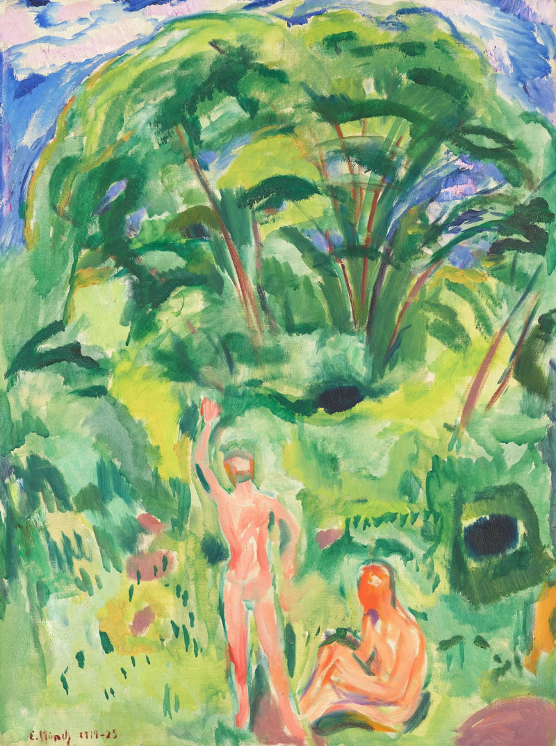 Hommes nus dans les bois - Edvard Munch