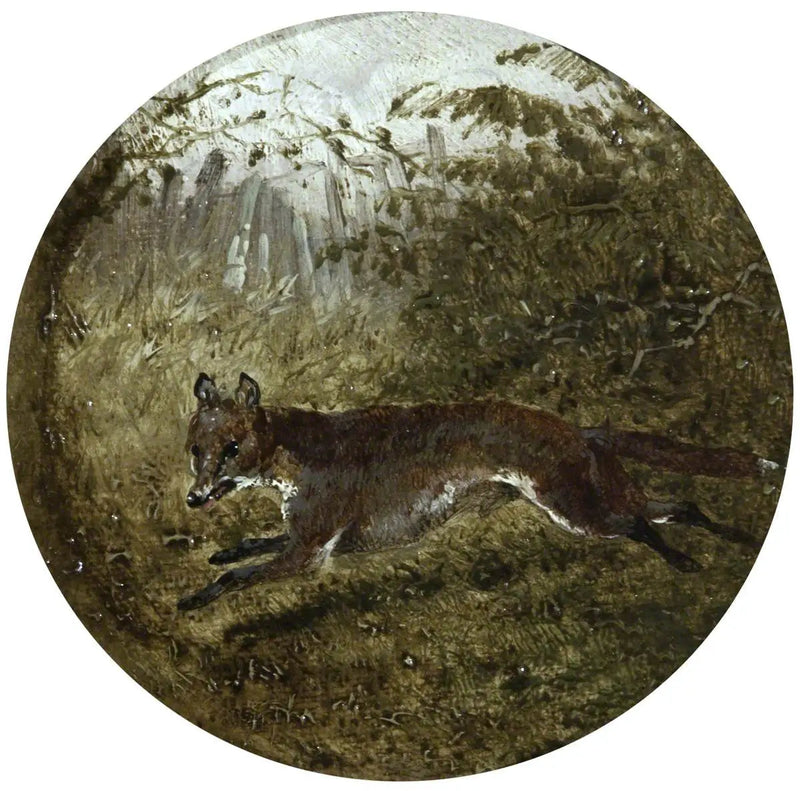 Huit scènes circulaires de chasse au renard : la fuite du renard - John Frederick Herring, Sr.