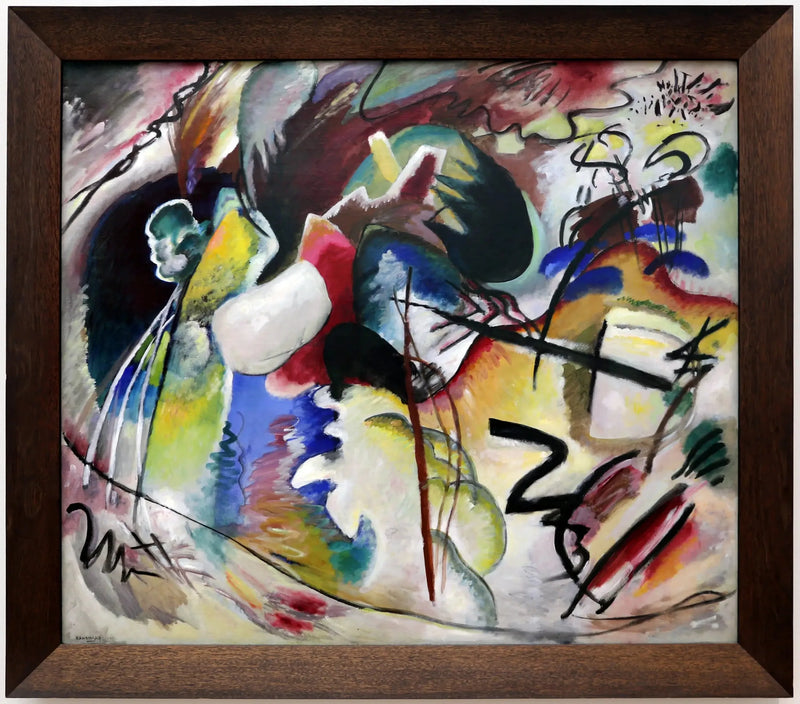 Image avec une forme blanche - Vassily Kandinsky