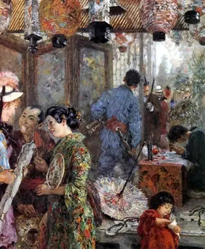 In der japanischen Ausstellung - Adolph von Menzel