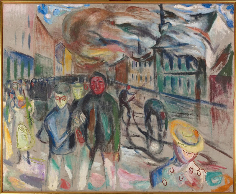Incendie à Grønland - Edvard Munch