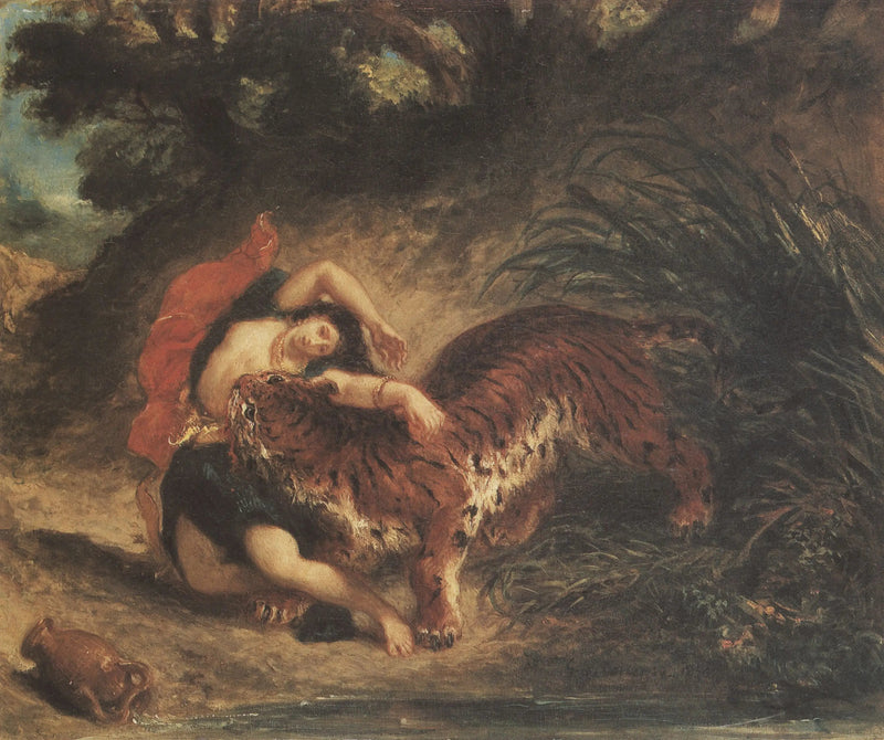 Indienne mordue par un tigre - Eugène Delacroix
