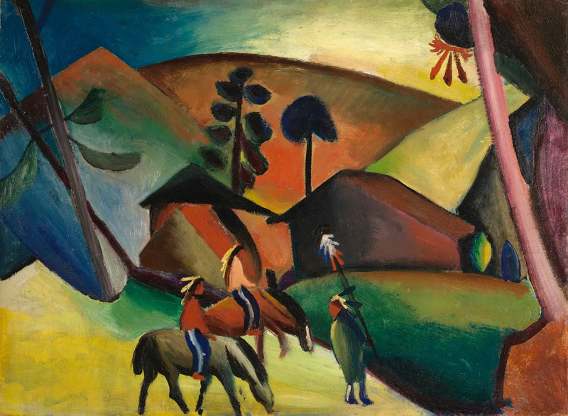 Indiens à cheval - August Macke