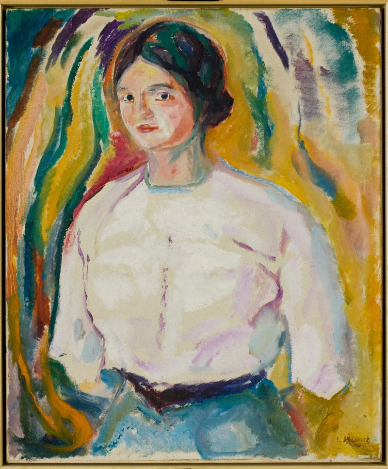 Ingeborg avec ses mains derrière son dos - Edvard Munch