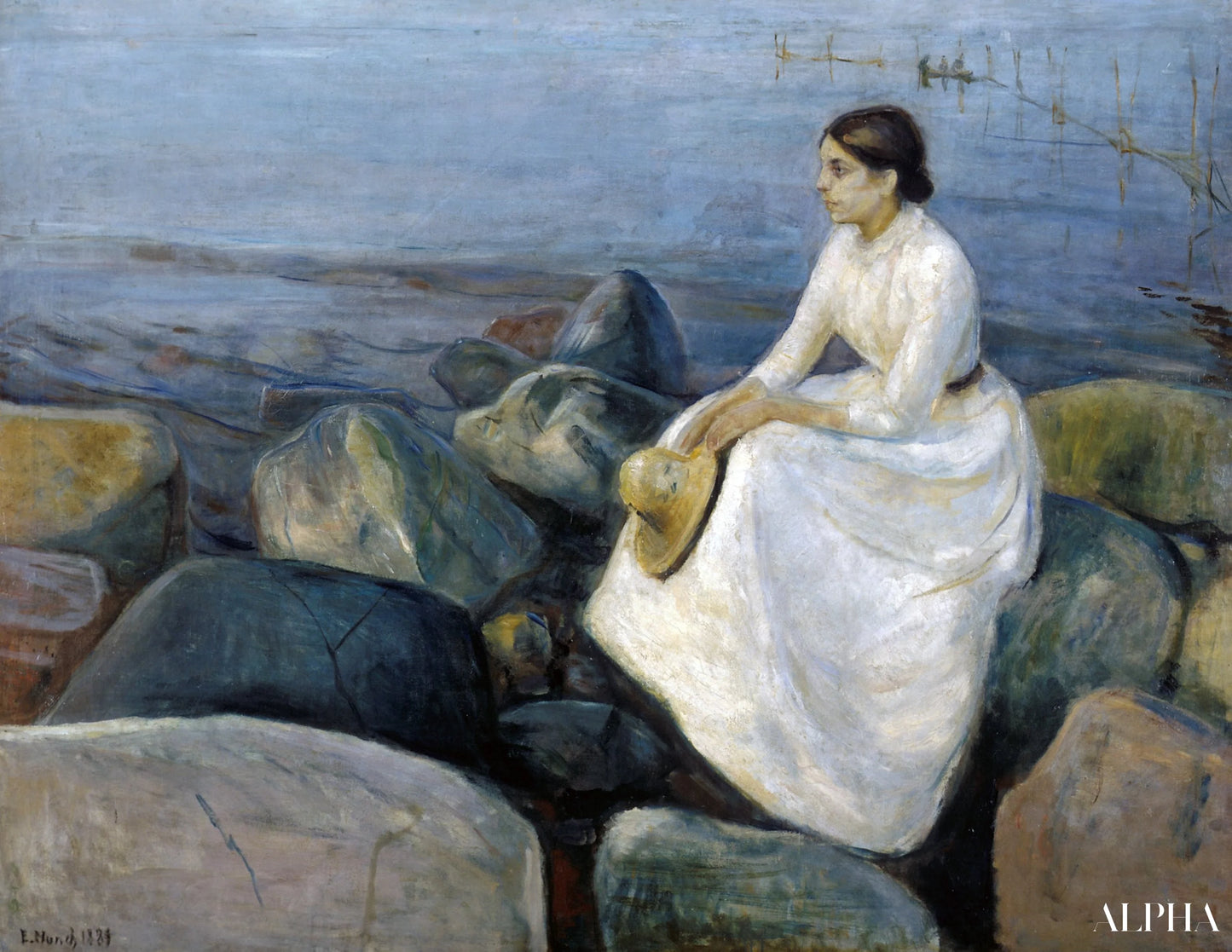 Inger à la plage - Edvard Munch - Reproductions de tableaux et peintures haut de gamme
