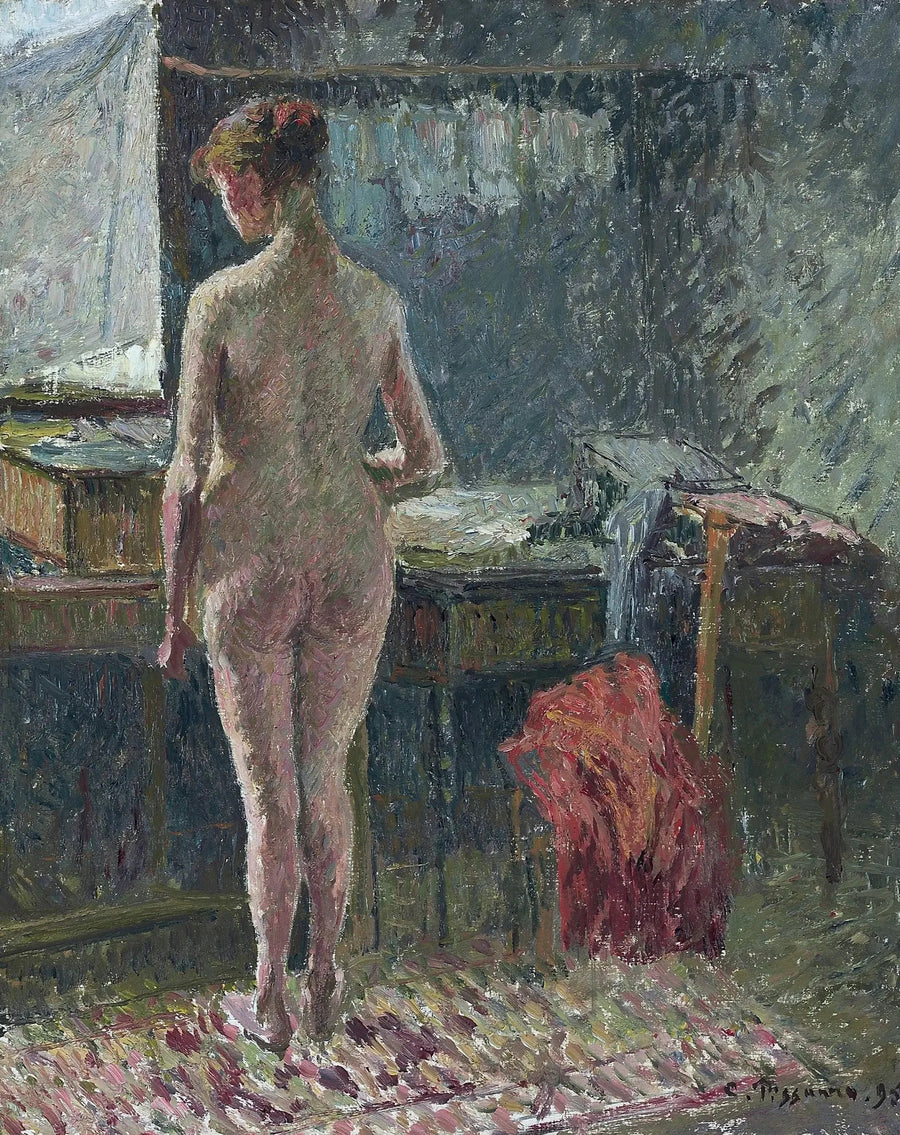 Intérieur avec nu de dos - Camille Pissarro