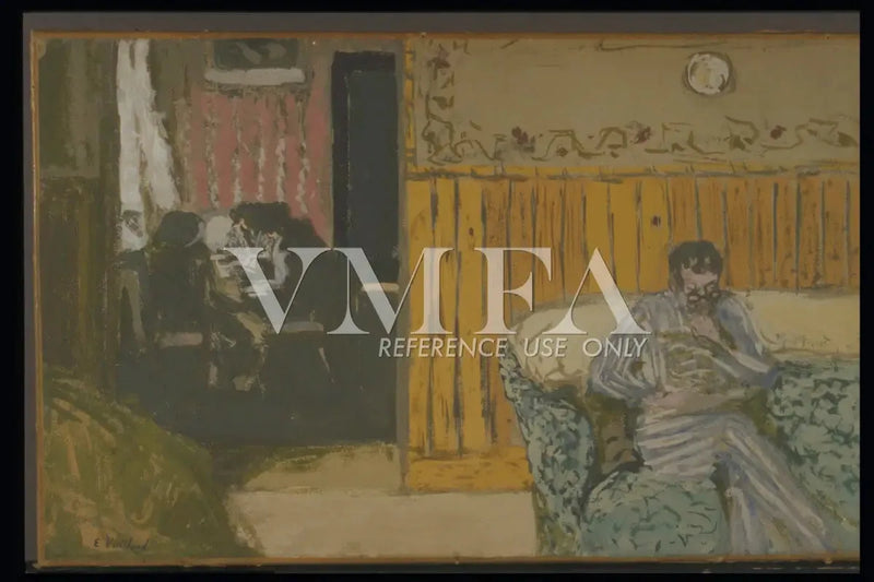 Intérieur avec un homme lisant - Édouard Vuillard