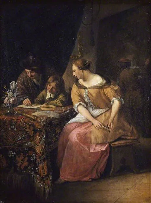 Intérieur avec un peintre et sa famille - Jan Steen