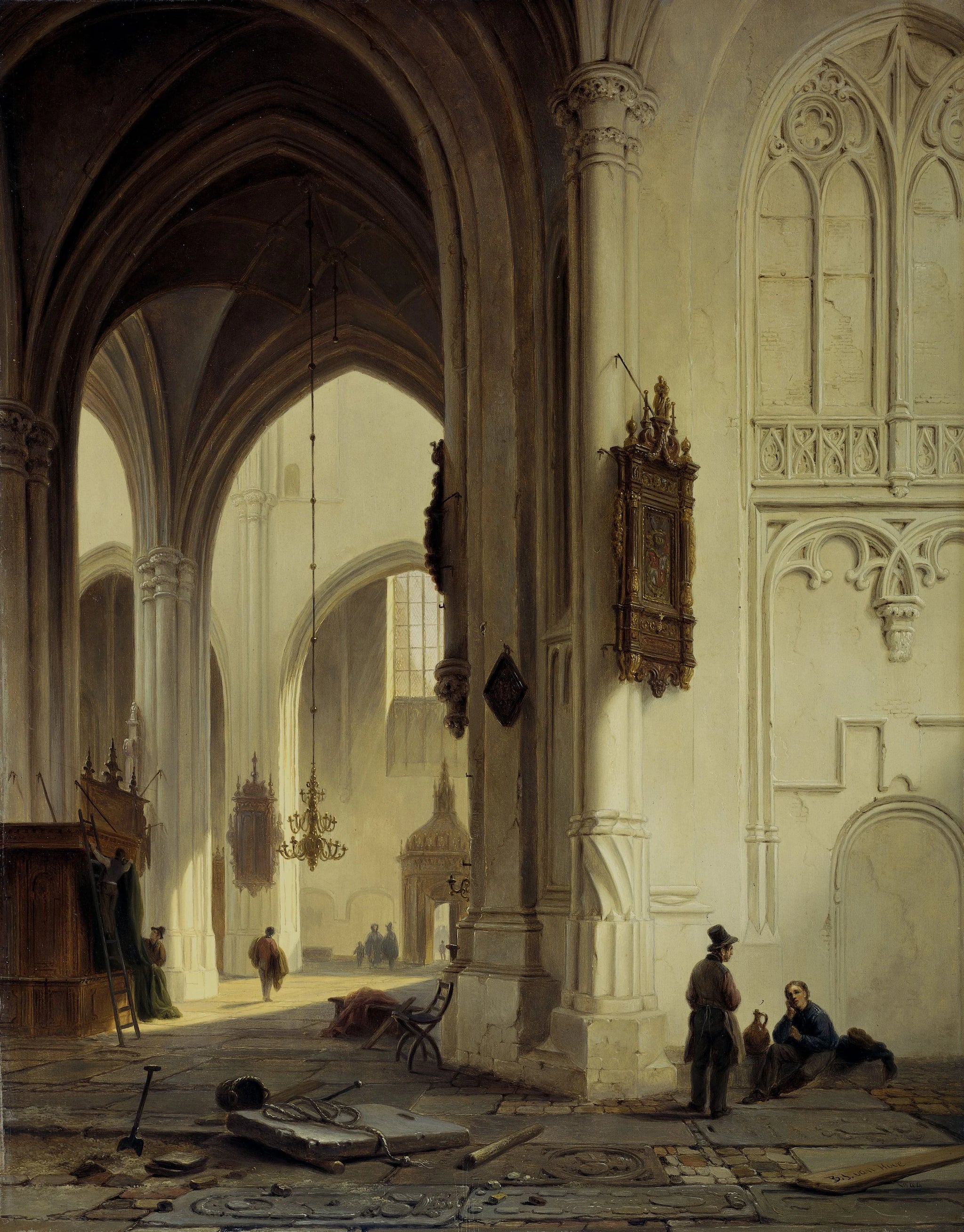 Intérieur de l'église - Bartholomeus Johannes van Hove