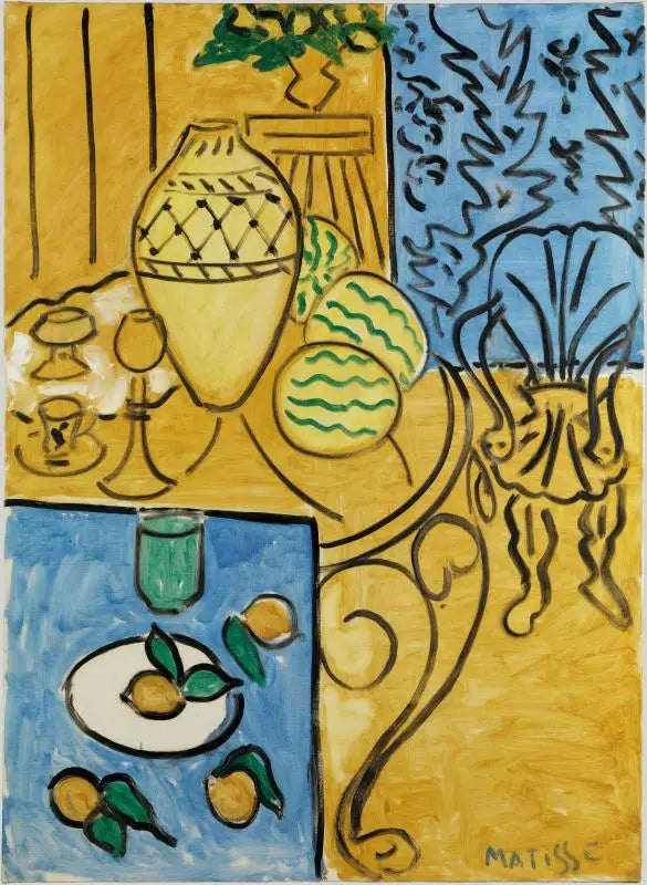 Intérieur jaune et bleu - Henri Matisse