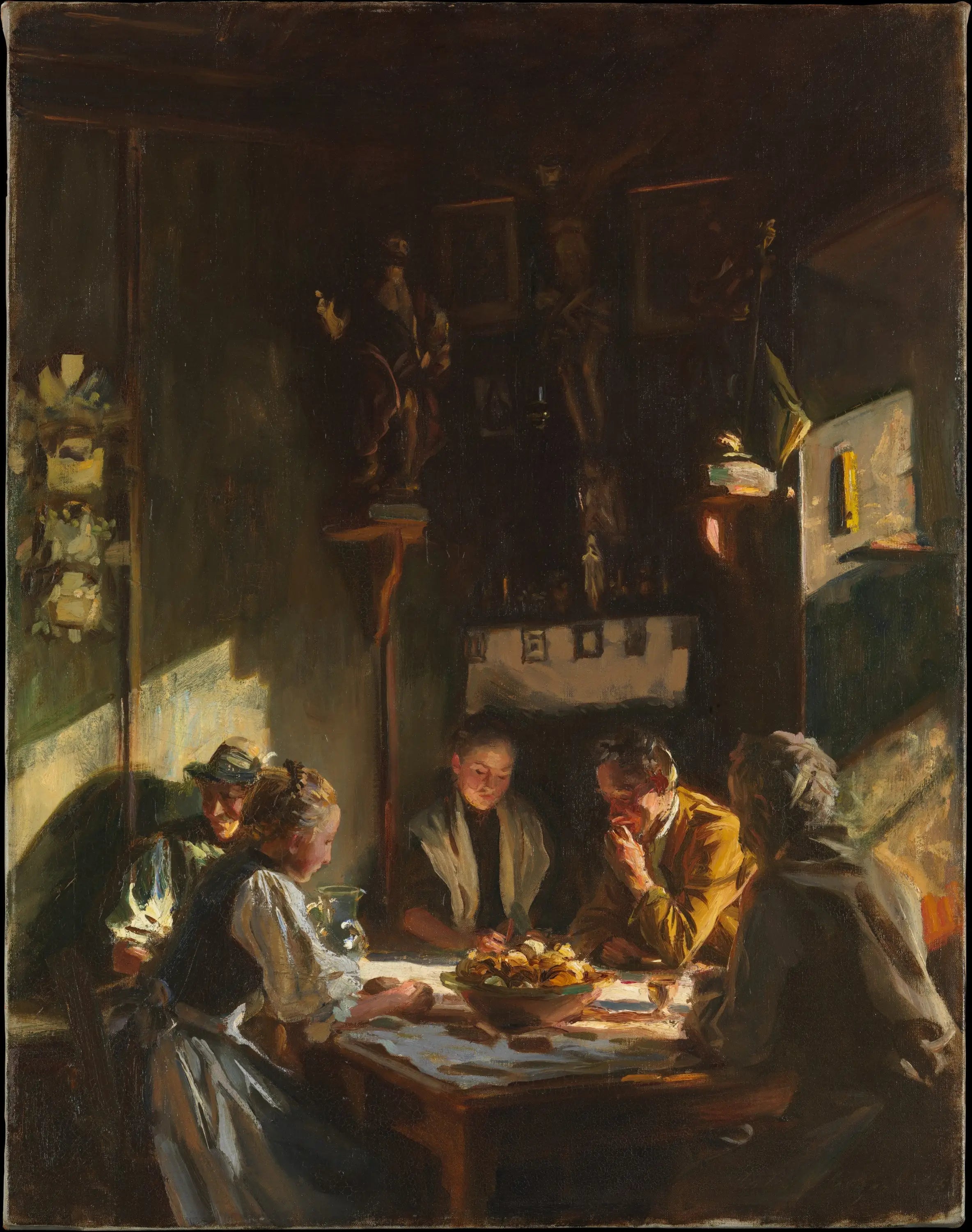 Intérieur tyrolien - John Singer Sargent image 1 copie peinte à la main à l’huile
