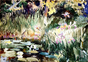 Iris et lys - Frank Weston Benson