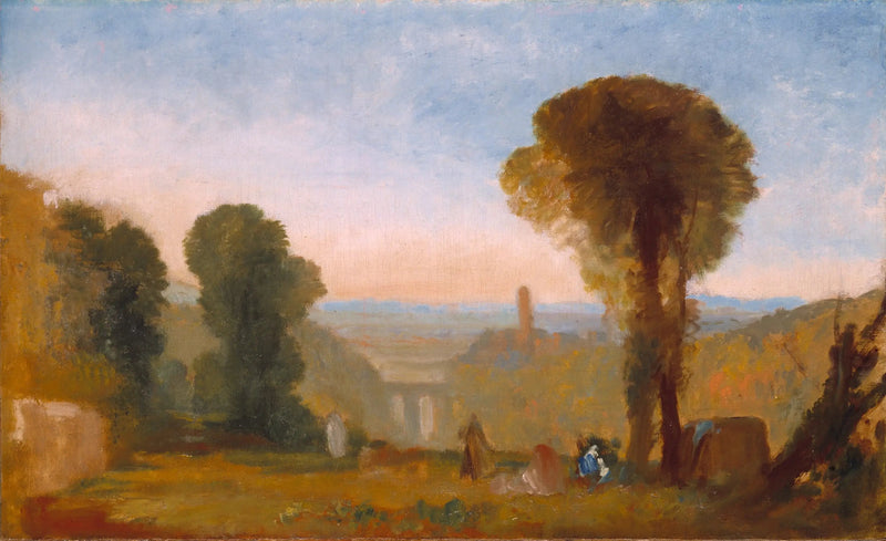 Italian Landscape with Bridge and Tower - J. M. W. Turner