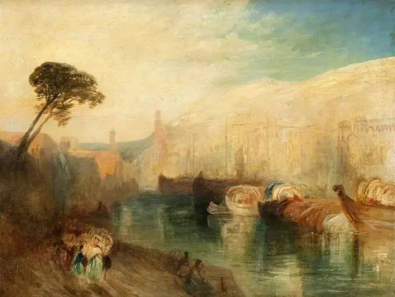 Italian Scene with Boats and Figures - J. M. W. Turner