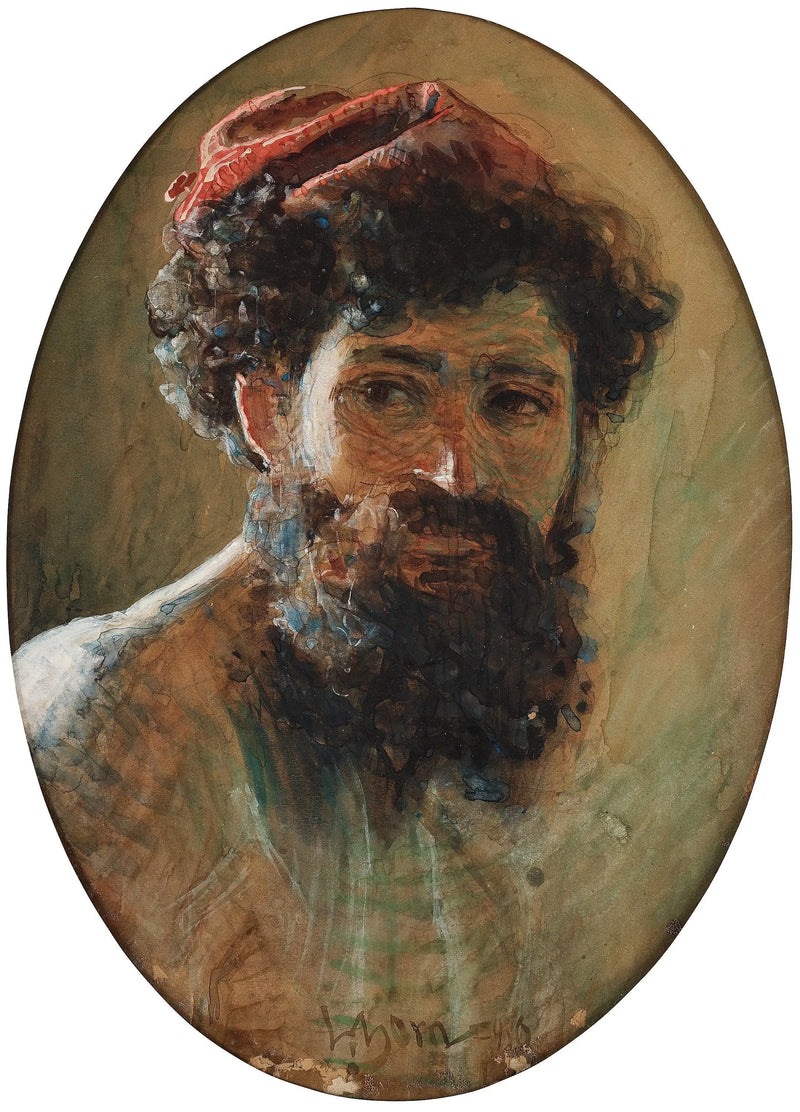 Italien avec chapeau rouge - Anders Zorn