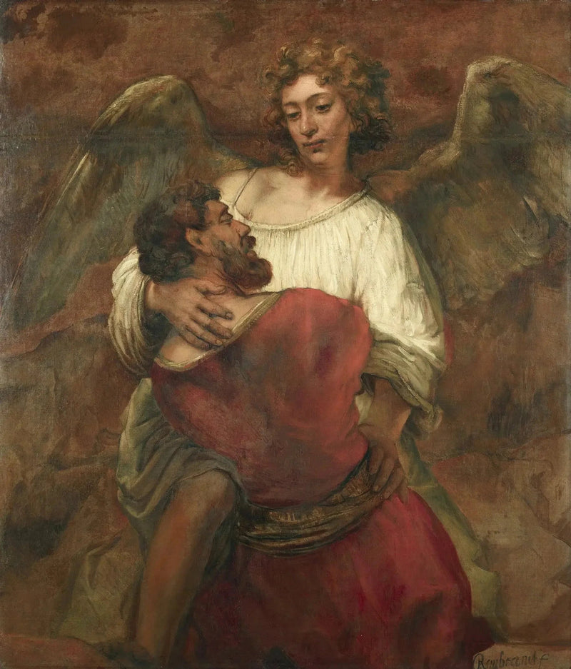 Jacob luttant avec l’ange – Rembrandt, vers 1659