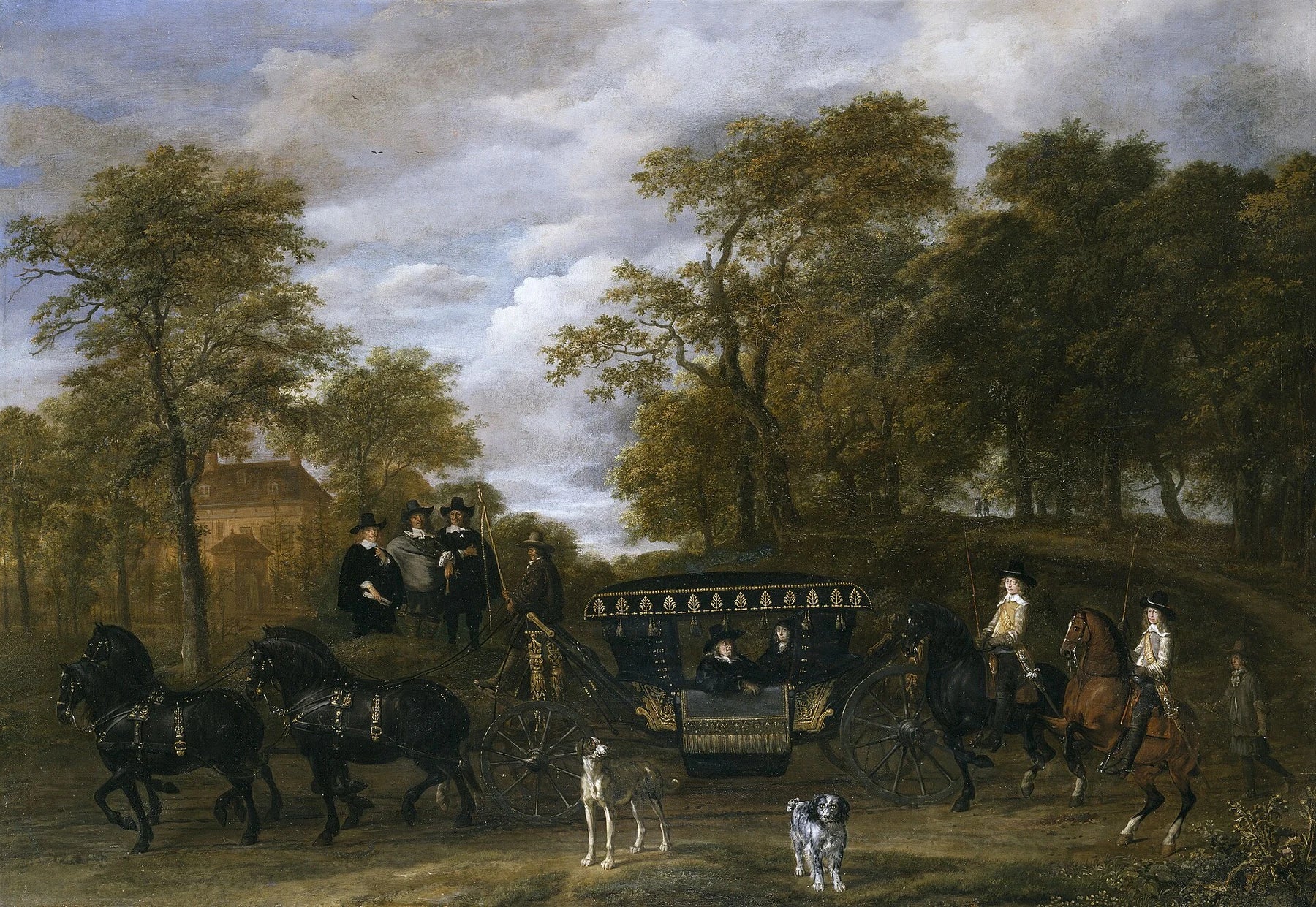 Arrivée de Cornelis de Graeff à Soestdijk, peinture de Jacob van Ruisdael