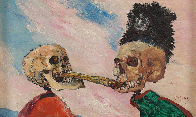 Squelettes se disputant un hareng saur - James Ensor
