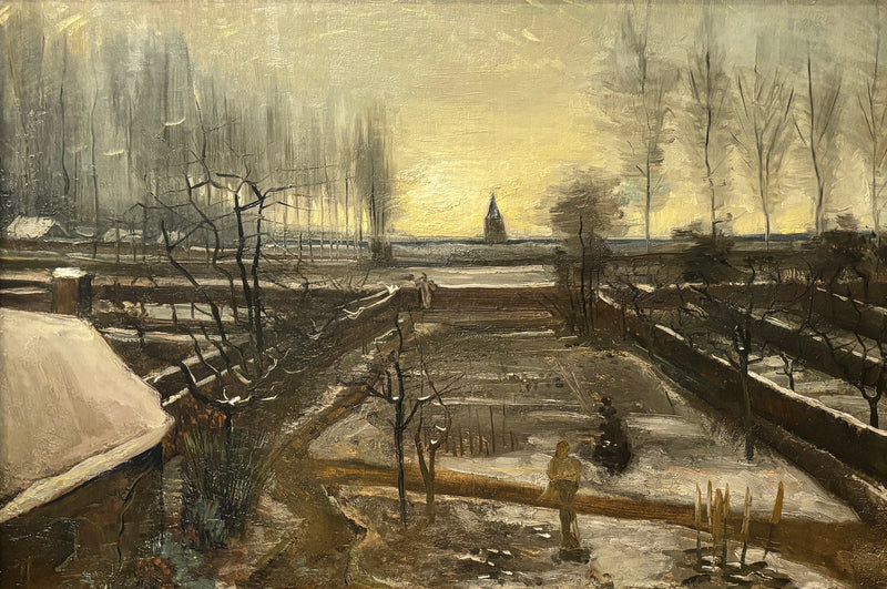 Jardin du presbytère de Nuenen sous la neige, F67 – Van Gogh