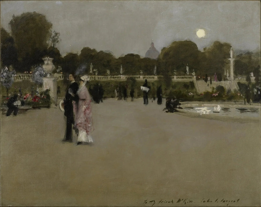 Jardins du Luxembourg au crépuscule - John Singer Sargent