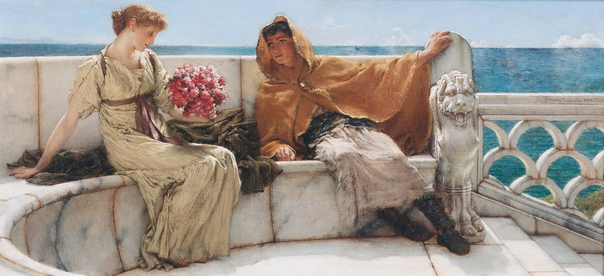Je t'aime, je m'aime - Lawrence Alma-Tadema image 1 reproduction de peinture à l’huile