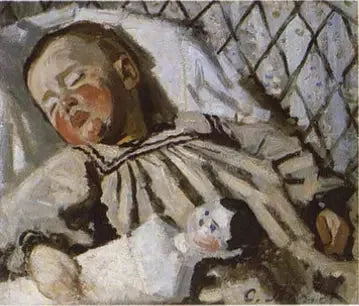 Jean Monet endormi - Claude Monet