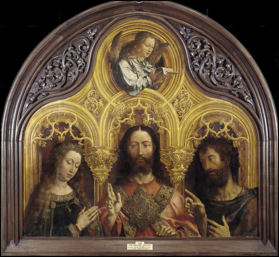 Jésus-Christ entre la Vierge Marie et Saint Jean-Baptiste - Jan Gossaert