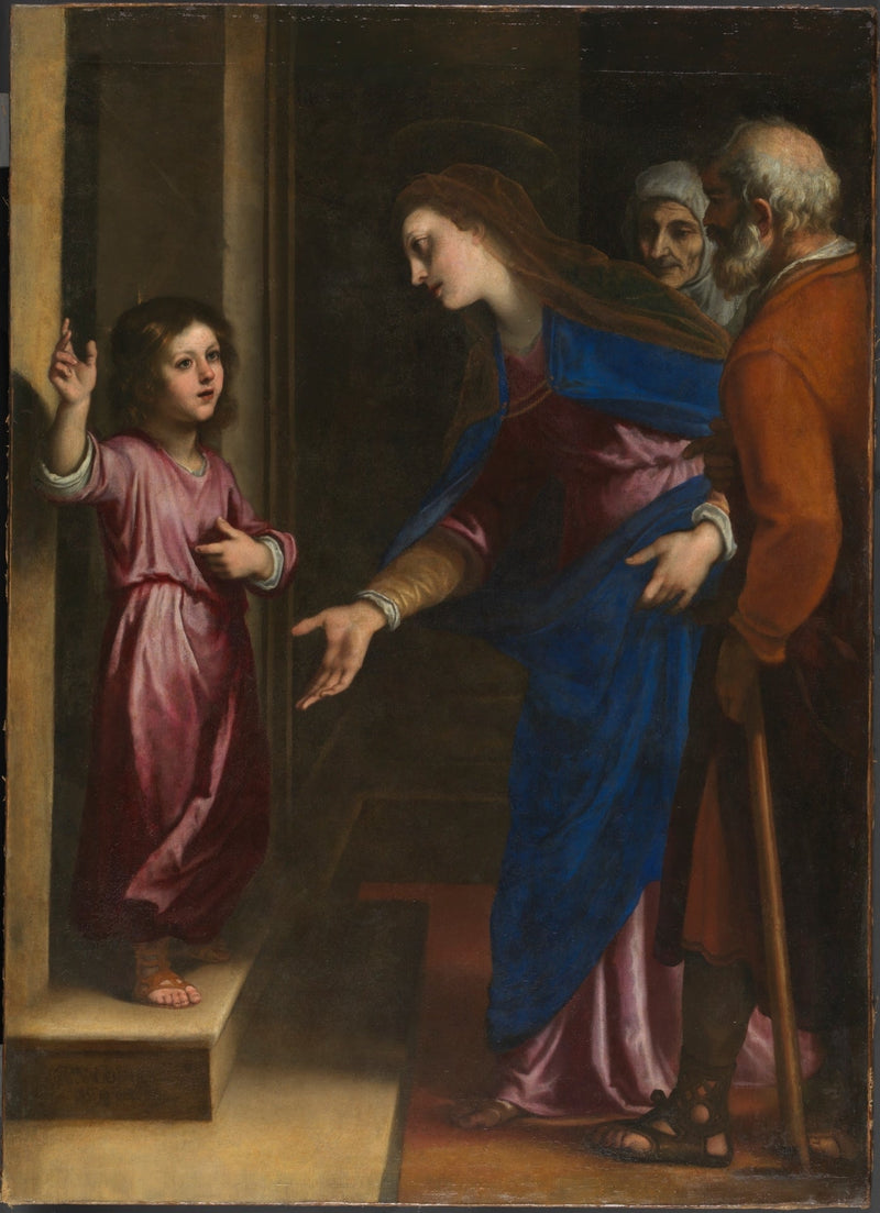Jesús niño en la puerta del Templo - Claudio Coello