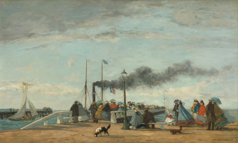 Jetée et quai de Trouville - Eugène Boudin