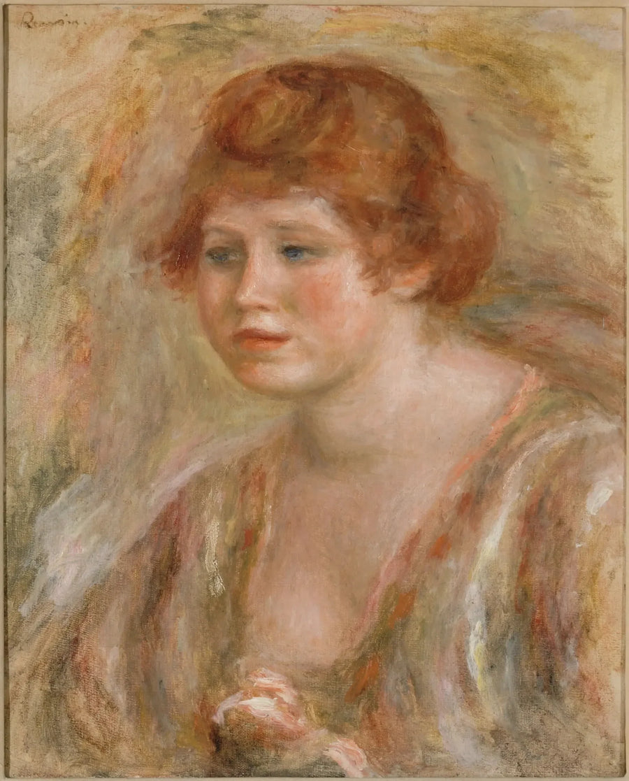 Jeune femme à la rose - Pierre-Auguste Renoir