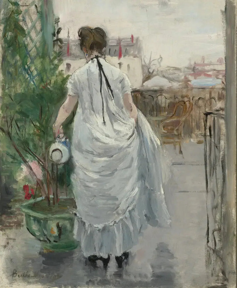 Jeune Femme arrosant un arbuste - Berthe Morisot