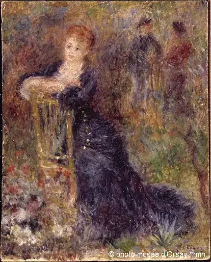 Jeune Femme assise dans un jardin - Pierre-Auguste Renoir