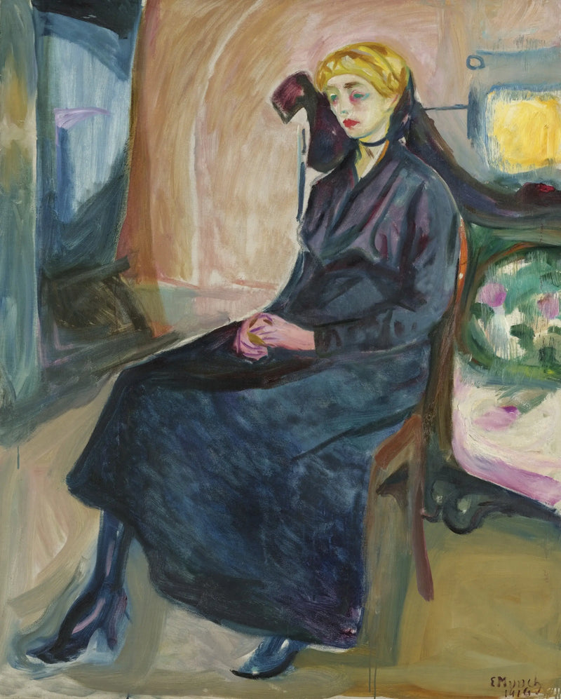 Jeune Femme assise - Edvard Munch