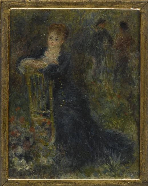 Jeune femme assise dans un jardin, vers 1875 – Renoir