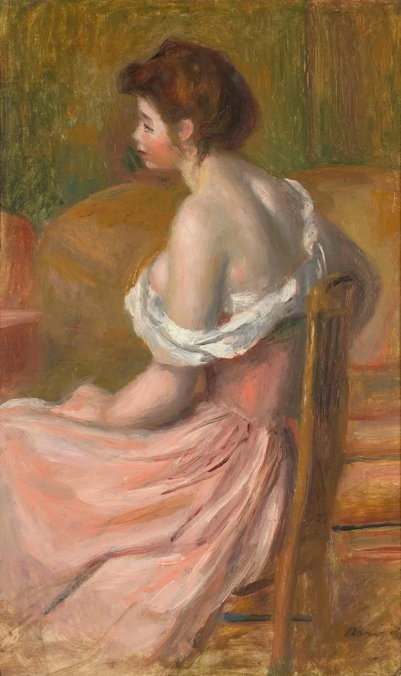 Jeune femme assise, le cou et les épaules découverts - Pierre-Auguste Renoir