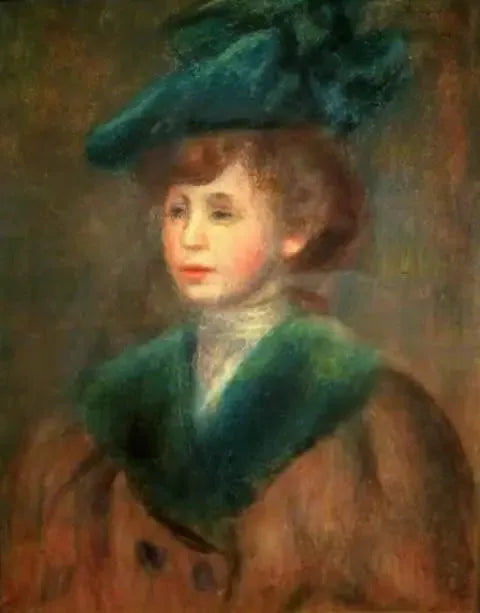 Jeune femme au chapeau vert - Pierre-Auguste Renoir
