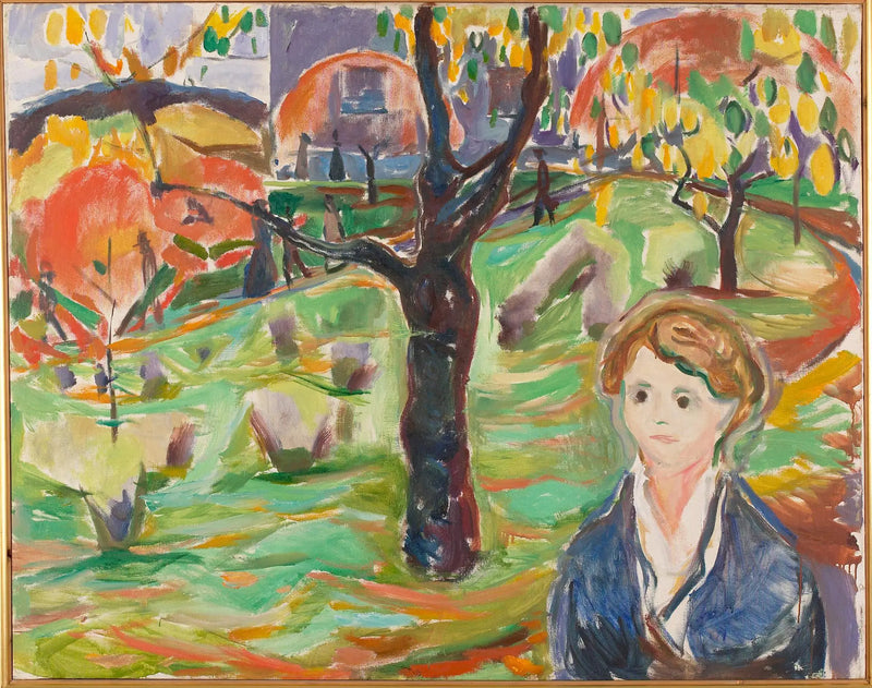 Jeune Femme au jardin - Edvard Munch