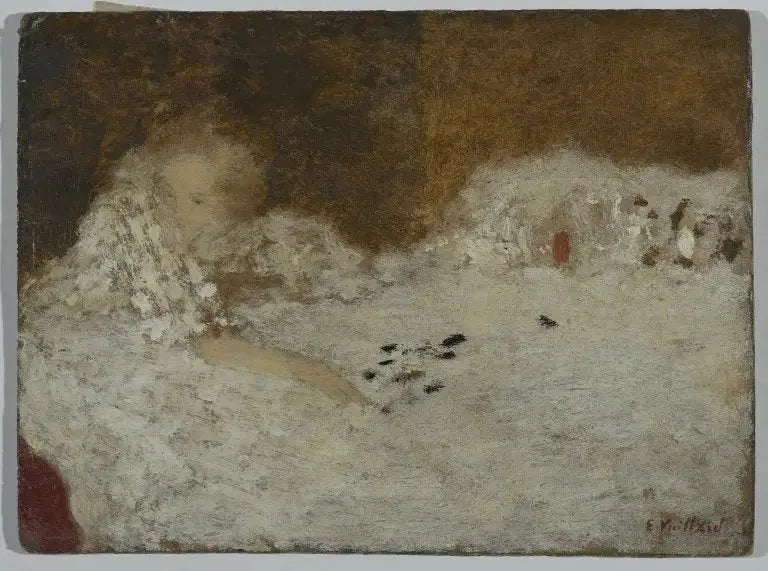 Jeune femme au lit - Édouard Vuillard