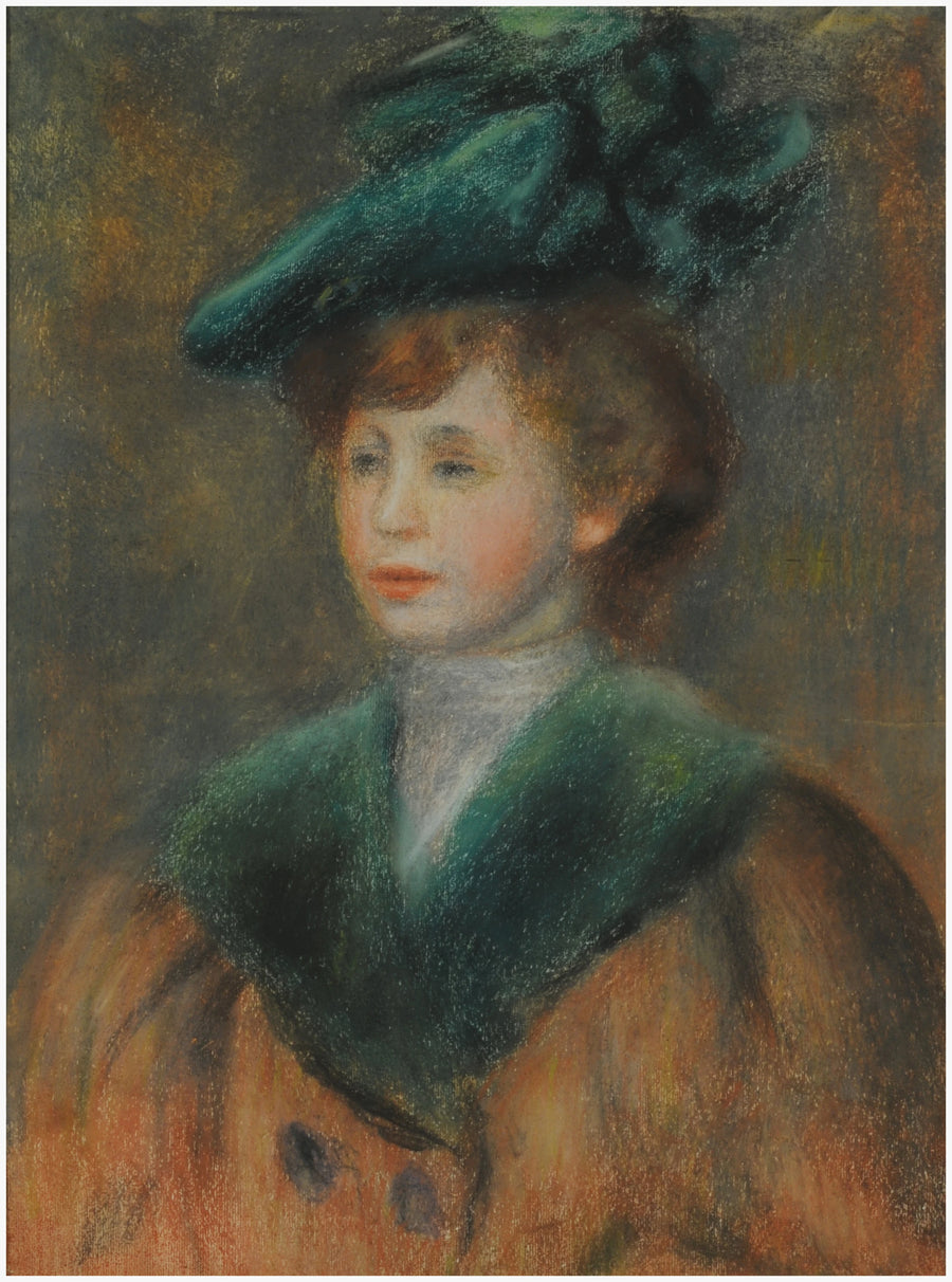 Jeune femme au chapeau vert – Pierre-Auguste Renoir