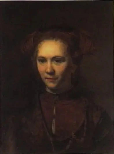 Jeune femme en costume de fantaisie – suiveur de Rembrandt, années 1650